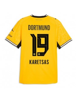 Moški Nogometna dresi replika Borussia Dortmund Konstantinos Karetsas #19 Domači 2026-27 Kratek rokav Moški Nogometna dresi replika Borussia Dortmund Konstantinos Karetsas #19 Domači 2026-27 Kratek rokav